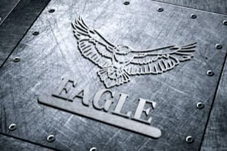 do 3d logo in silver, platinum, gold, and chrome