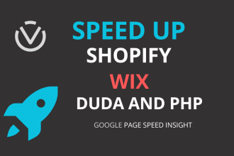 provide wix php duda and shopify speed optimization service