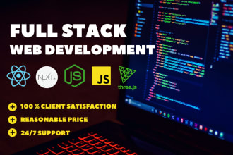 develop website in reactjs nodejs nextjs threejs as web developer