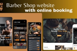 do barbershop website hair salon spa yoga beauty appointment booking website