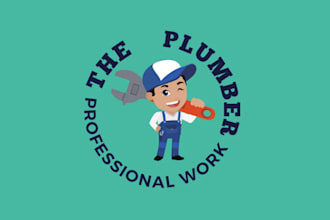 make a skilled, original plumber, and design a plumbing logo