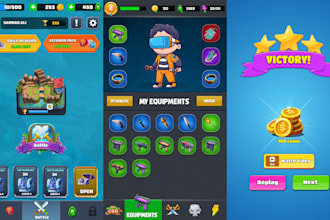 make custom game ui design, game art and unique graphics
