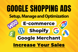 setup and fix merchant center and google shopping ads campaign