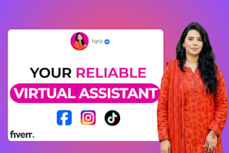 be virtual assistant for instagram facebook and tiktok