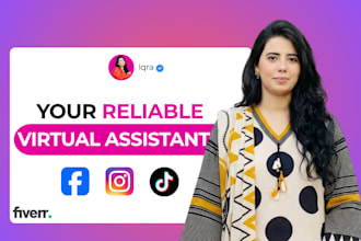 be virtual assistant for instagram facebook and tiktok