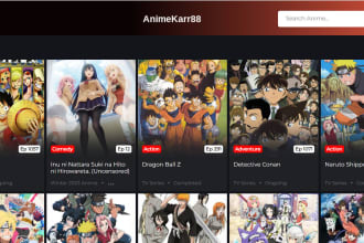 create an anime streaming website for you