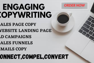 write high converting sales copy, ads copy and website copywriting