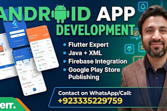 create android and flutter mobile apps with API and firebase