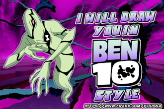 draw you as a ben 10 character