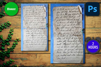 restore, recover, colorize old photo or document in 2 hours