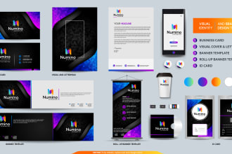 do modern logo design with business brand identity style guidelines