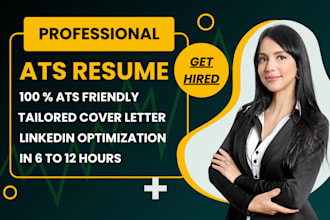 do professional ats resume writing, CV writing, cover letter, linkedin