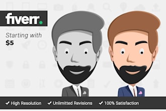 draw flat portrait illustration