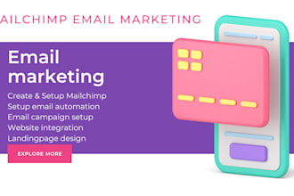 setup mailchimp email marketing, activecampaign automation, landing page