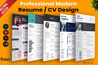make impressive professional resume design and cv design