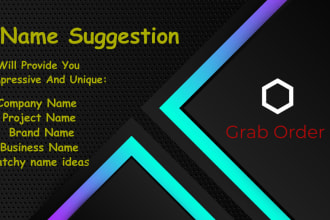 suggest creative and catchy names for your business or company