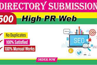 do top 500 directory submission SEO backlinks