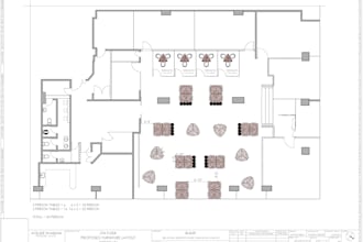 design a clean, functional 2d office layout plan