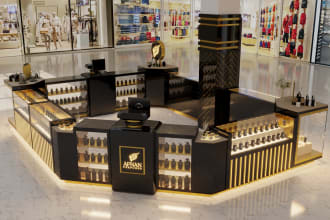 design kiosk, 3d exhibition stand, booth, store