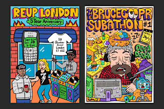 draw a punk, hiphop,  cartoon illustration poster, flyer