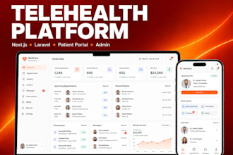 develop a custom telehealth platform with nextjs and laravel