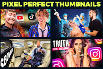 design a simple and pixel perfect youtube thumbnail in 24hrs