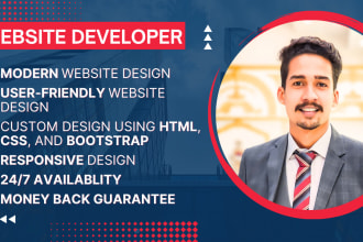 create responsive static website using HTML, CSS, and bootstrap