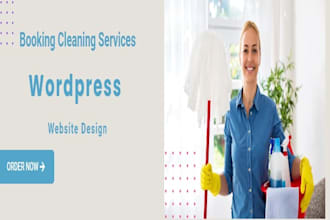 create a wordpress website for booking cleaning services