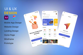 do website , dashboard, mobile app ui ux design in figma adobe xd