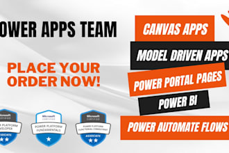 create develop microsoft powerapps canvas automate flows
