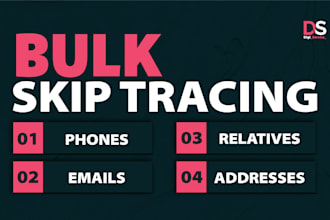 do real estate bulk skip tracing and llc skip tracing