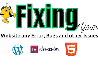 fix website bugs, SSL issues, HTML, CSS, elementor, and PHP errors,