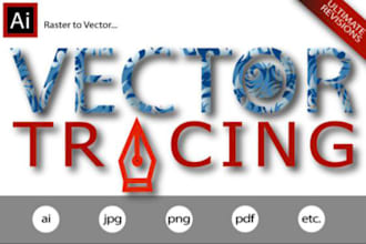 do best quality vector tracing, convert your any image into vector file