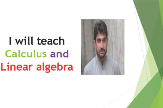 teach calculus and linear algebra