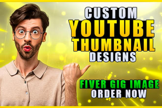 draw attractive eye catchy youtube thumbnail design, gig picture