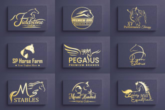 design minimalist equestrian, horse logo