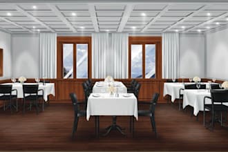 draw restaurant, bar hand drawn interior sketch illustration