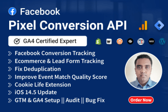 setup facebook conversion api,fix meta pixel,fb ads tracking,google tag manager