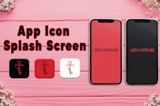 design icons, app icon, splash screen and onboarding screens