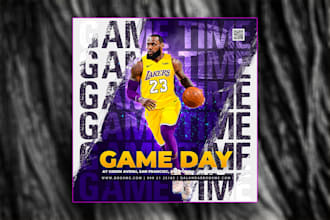 design sports gym nba basketball fitness flyers in 12 hours