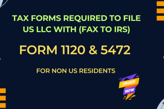 prepare US income tax 5472 1120 and fax to irs