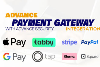 do advanced payment gateway integration of tabby, tap, and stripe with security