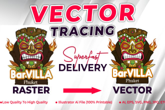 do vector tracing or vectorize any logo or image quickly