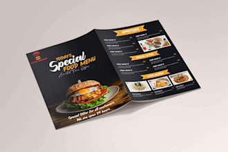 menu design for restaurants and cafes