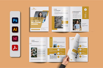 design digital brochure company profile proposal annual report booklet