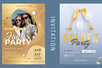 design birthday, party invitations, and event flyers