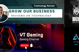 create a youtube channel free banner logo design in 4 hours