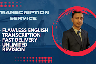 transcribe english audio and video