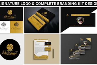 design a signature logo and complete the full branding kit