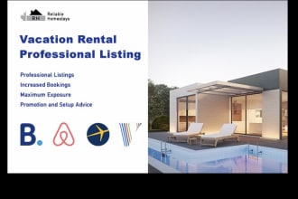 list your property on airbnb, booking expedia professionally